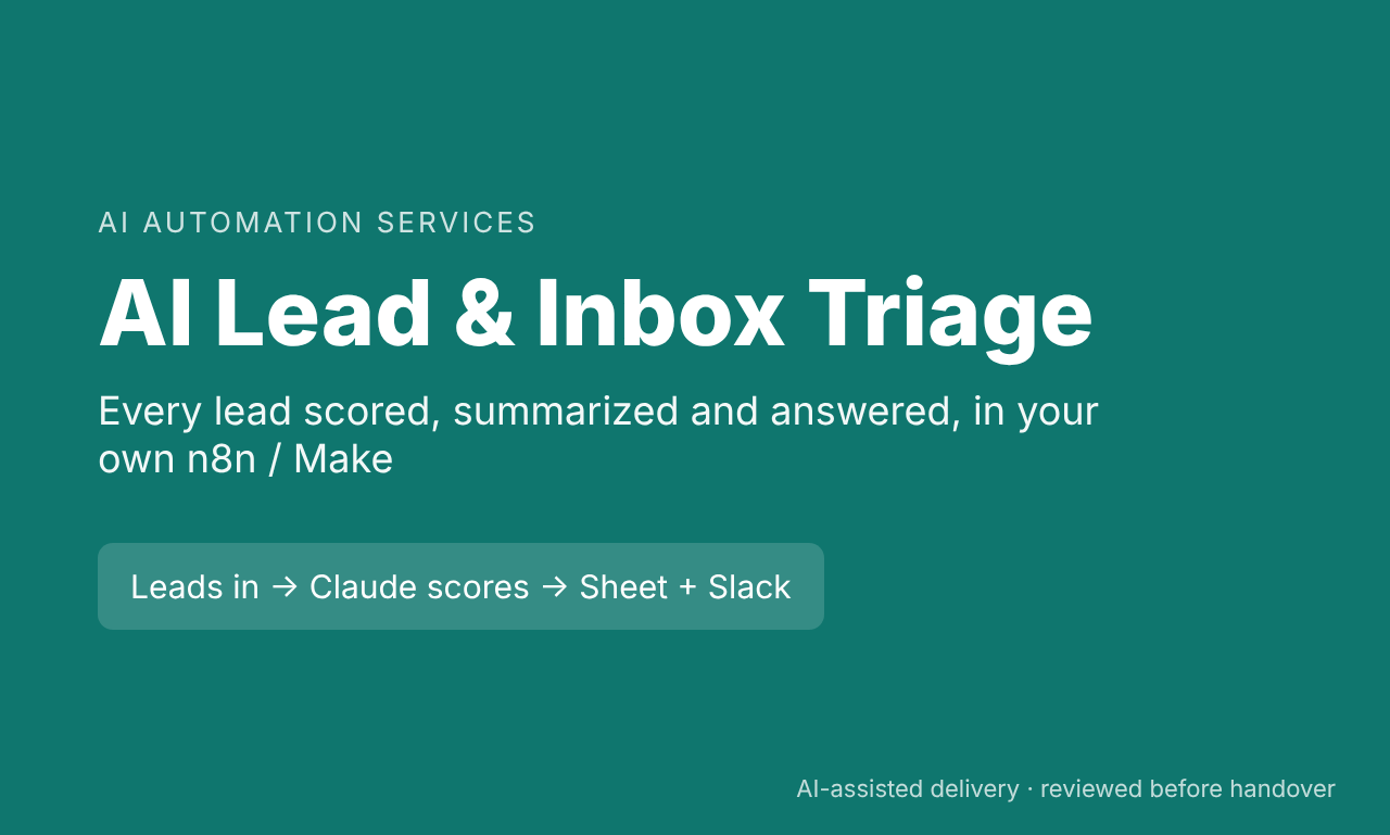 AI Lead and Inbox Triage (demo project) demo screenshot