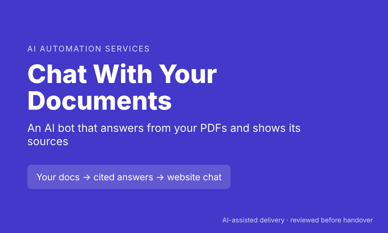 Chat With Your Documents (demo project) demo screenshot
